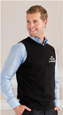 GILET-PULLOVER-COLLO-V-UOMO