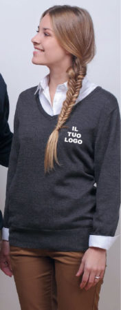 JUMPER-PULLOVER-COLLO-V-DONNA