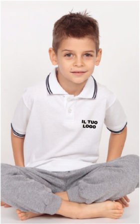 POLO-TRIM-PIQUE'-BAMBINO MANICA CORTA