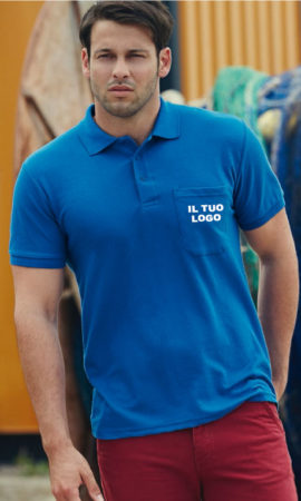 POLO-UOMO-PIQUE'-MANICA-CORTA-CON-TASCA